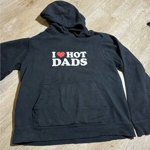Spencer's Black 'I Heart Hot Dads' Hoodie